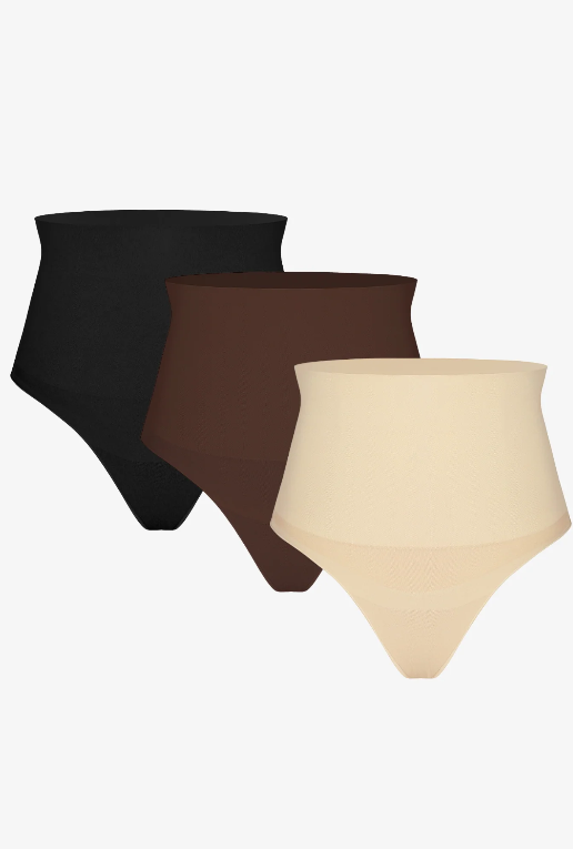 Maya High-Waist Thong 3-Pack Mixed