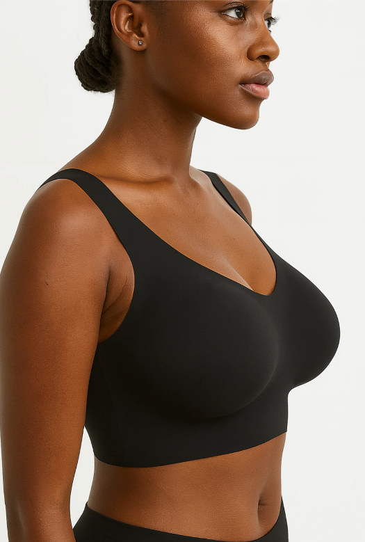 Amelia Wireless Comfort Bra 2-Pack Carbon Black